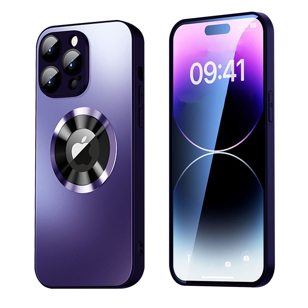 SiGN magnetiskt skal iPhone 15 Pro Max with lens protection and logo view – lila