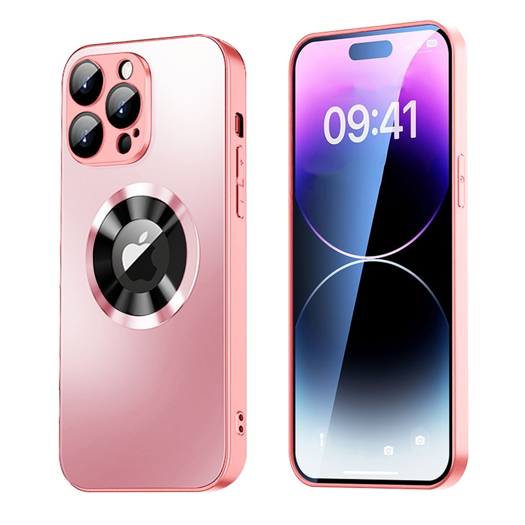 SiGN magnetiskt skal iPhone 15 Pro with lens protection and logo view – rosa