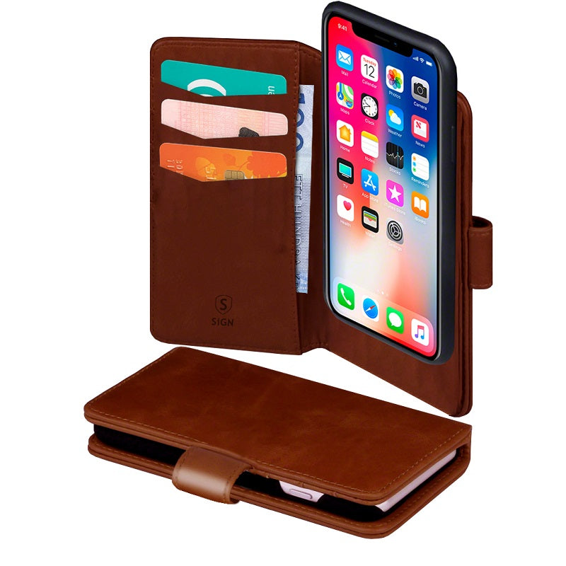 SiGN Wallet Fodral 2-in-1 for iPhone 11 & XR - Brown