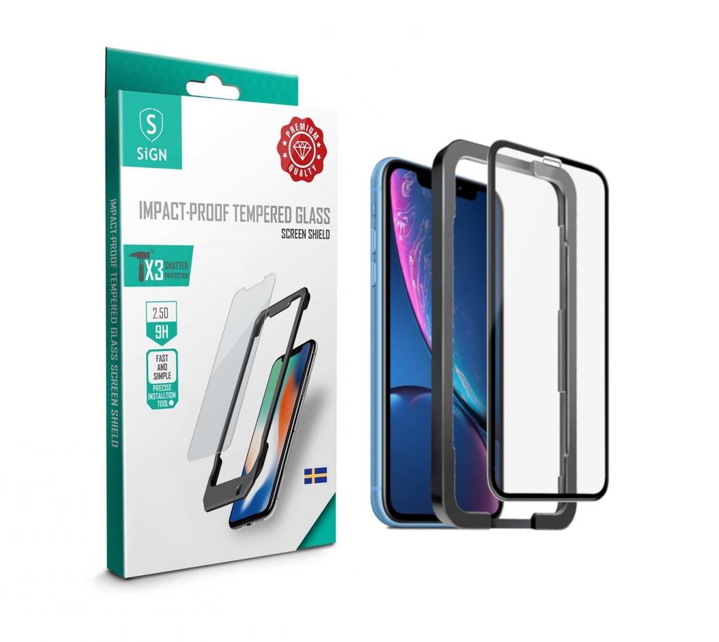 IPhone 11 & XR SiGN Full Coverage skärmskydd härdat glas