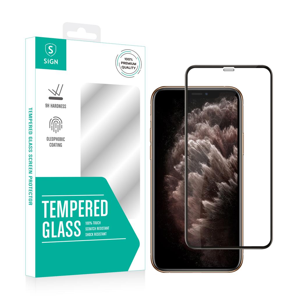IPhone 11 Pro Max & XS Max SiGN skärmskydd härdat glas Full fodral