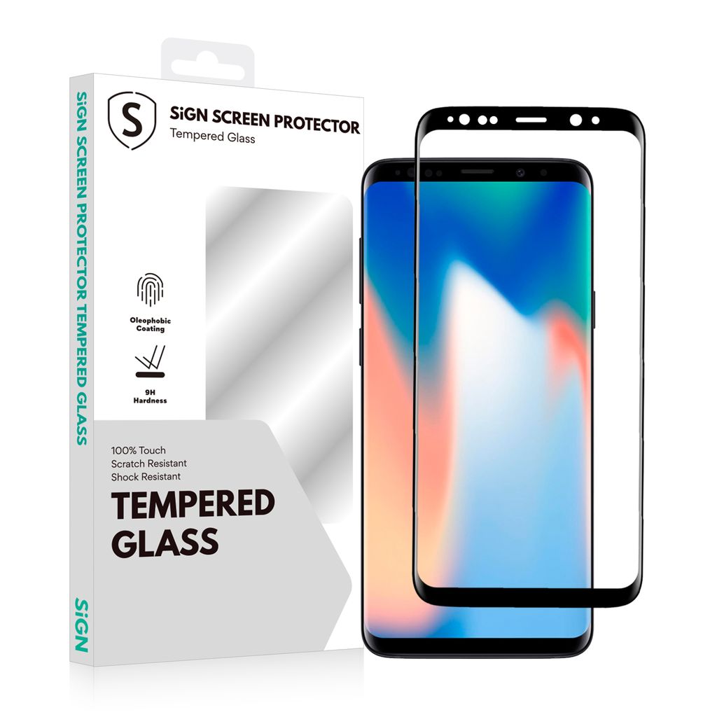 Samsung Galaxy S9 SiGN 3D Sceen Protector härdat glas Incl. Montage