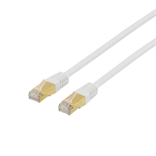 DELTACO Cat7 Network Cable, 0.3m - White
