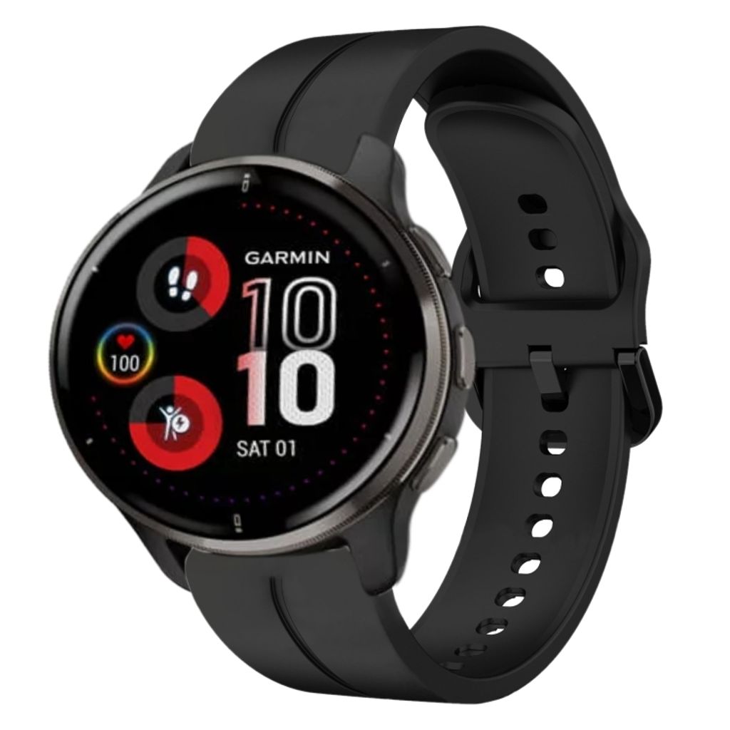 Garmin Venu 2 Plus Silicone Watch Band - Black
