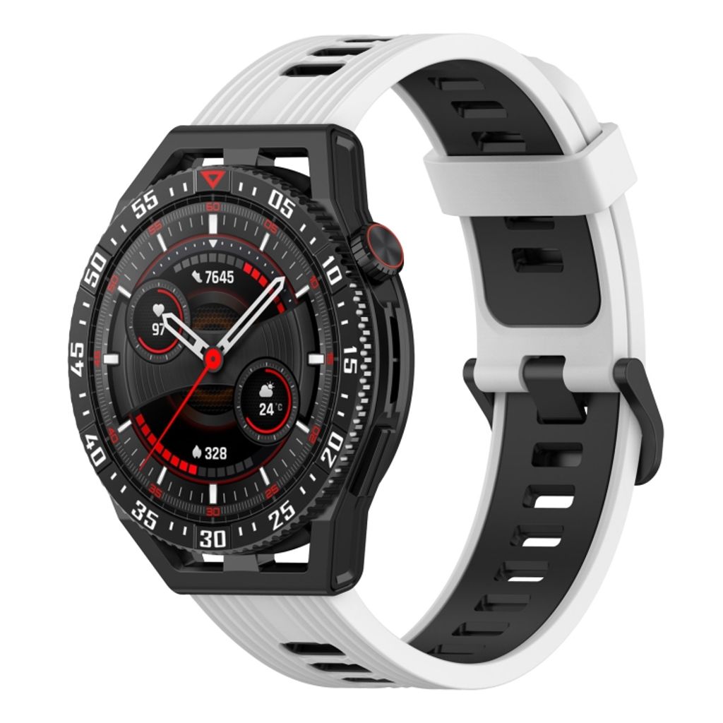 Garmin Venu 2 Silicone Two-colored Watch Band - White/Black