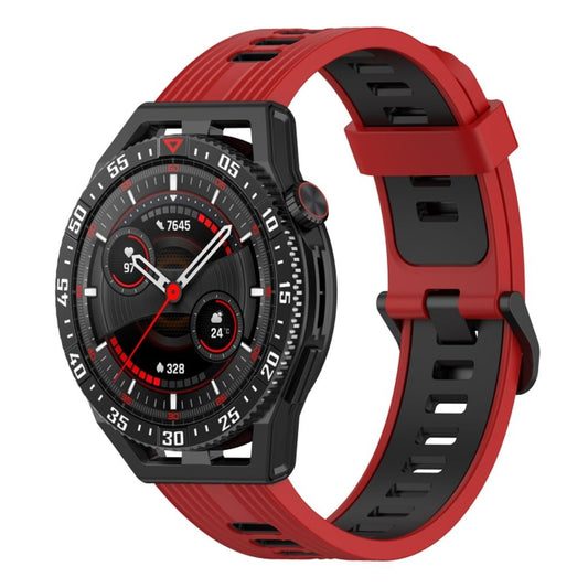 Garmin Venu 2 Silicone Two-colored Watch Band - Red/Black