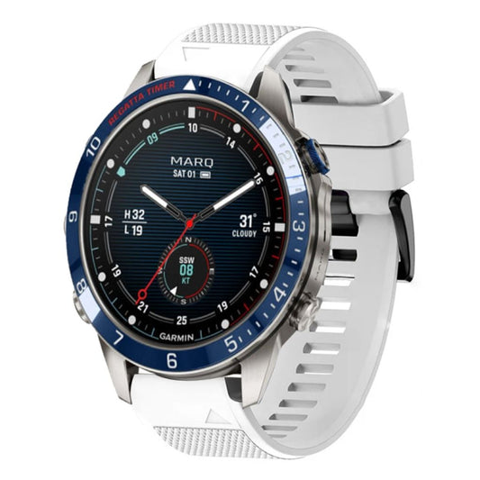 Garmin MARQ Captain Gen 2 Silicone Watch Band - White