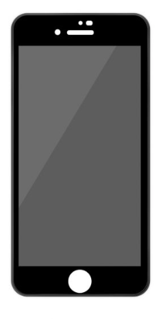 Skärmskydd Privacy iPhone 7/8 Plus - 3D Härdat Glas Svart (bulk)