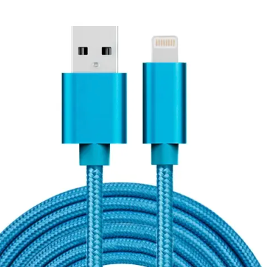 SiGN USB cable Lightning for iPhone & iPad, 3A, 3m - Blue/Nylon