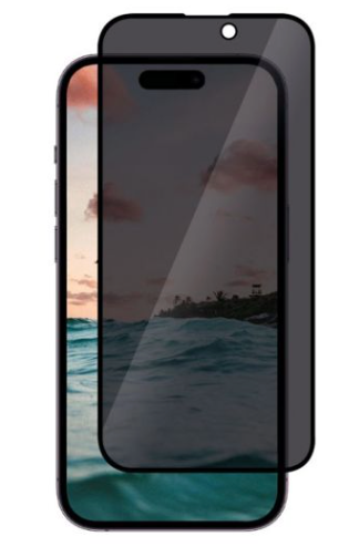 Skärmskydd iPhone 15 Pro Max - Privacy 3D Härdat Glas (bulk)