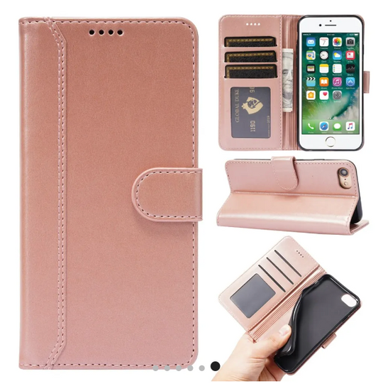 IPhone SE (2022) etc. cover with a magnetic strap - Rose gold-colored