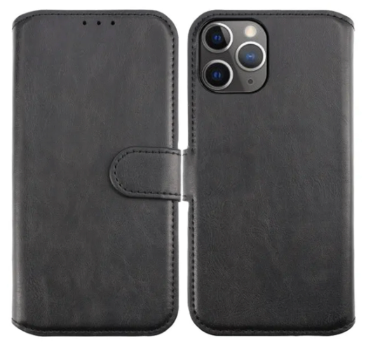 iPhone 12/12 Pro Plånboksfodral Magnet Rvelon - Svart