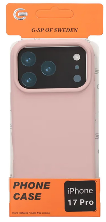 iPhone 17 Pro Silikonskal – Sandrosa