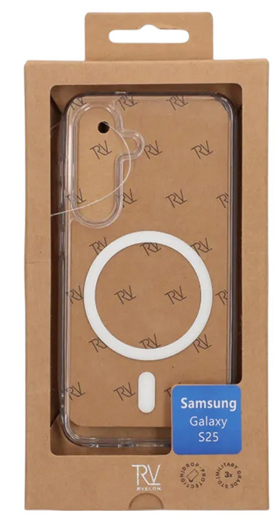 Rvelon Magsafe-skal för Samsung Galaxy S25 - Transparent
