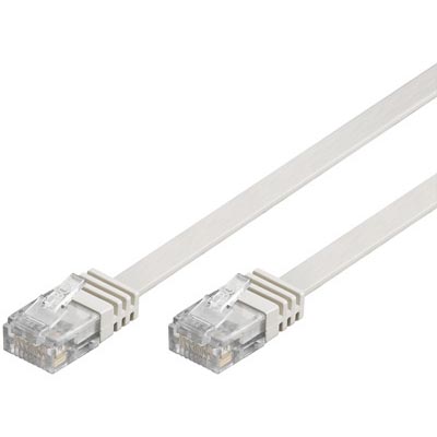 DELTACO U/UTP Cat6 patch cable, flat, 3m, 250MHz, Delta-certified, LSZH, gold-plated connectors