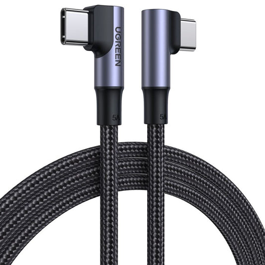 Ugreen Angled USB-C to USB-C Cable 100W, 2m - Black