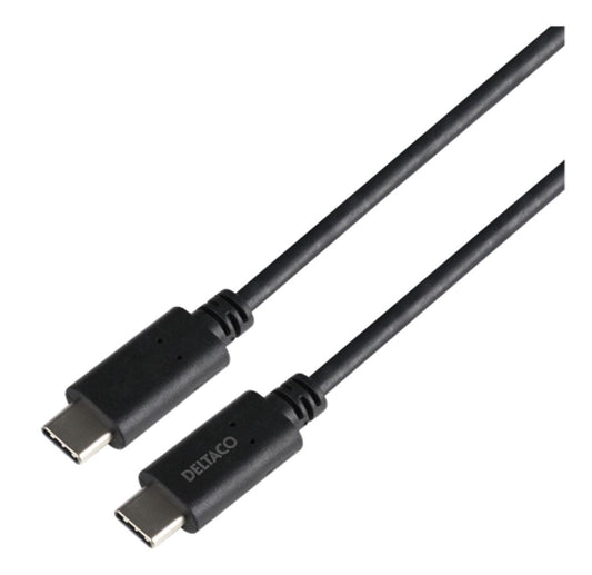 DELTACO USB4 Cable 40Gbps USB-C to USB-C, 240W, 0.8m, LSZH - Black