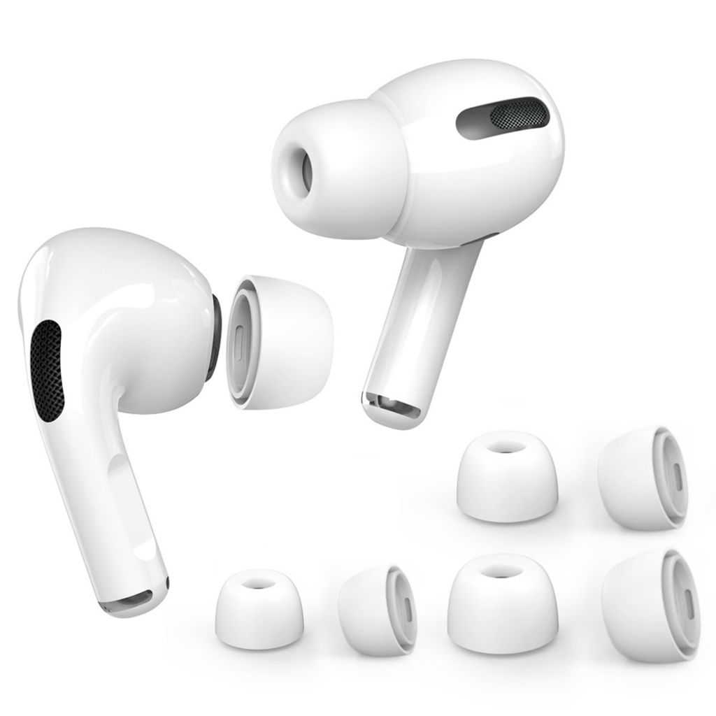 AHASTYLE Ear Pads for Apple AirPods Pro/Pro 2, 3 pairs, Size S/M/L - White
