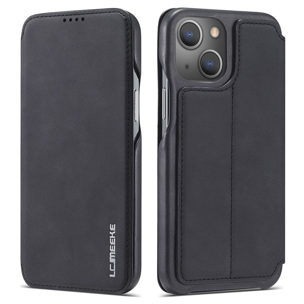 LC.IMEEKE iPhone 13 Mini PU Leather Fodral with Card Slot – Black