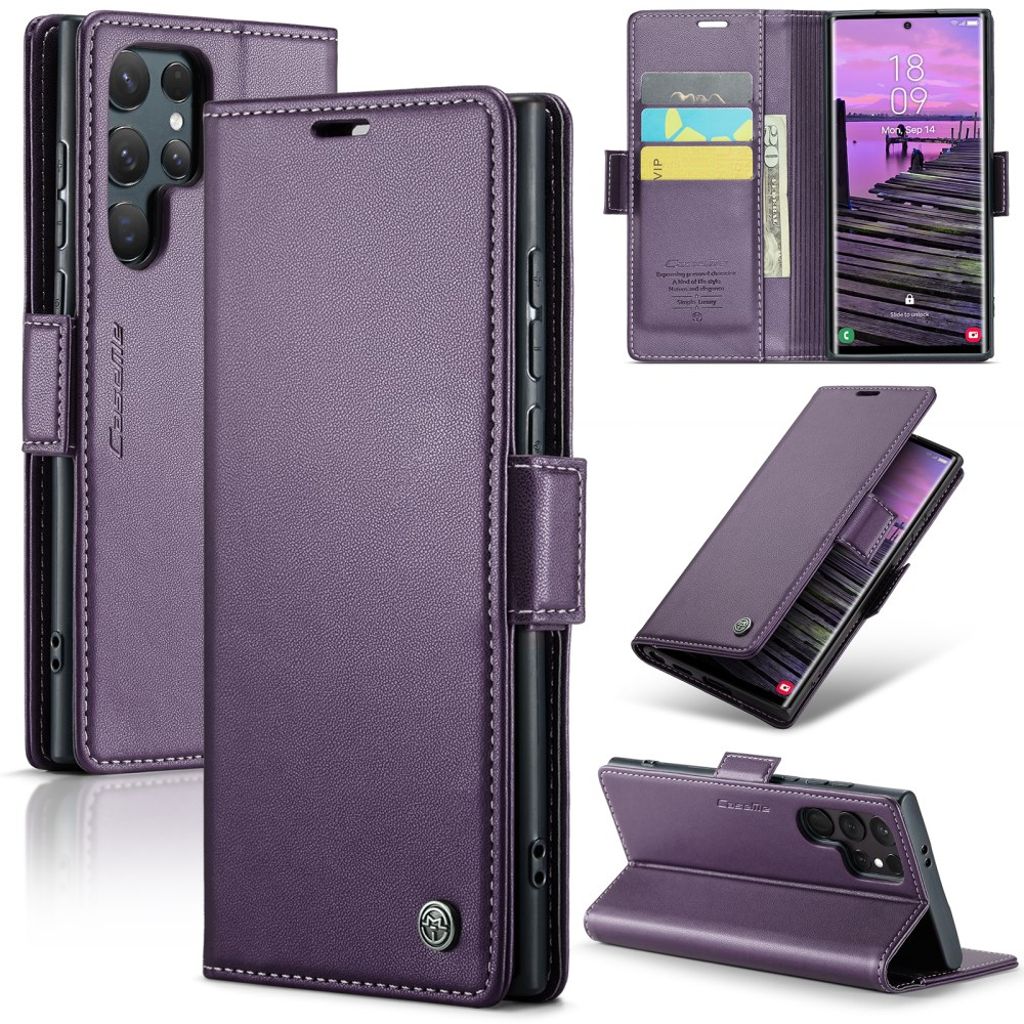 CASEME Samsung Galaxy S25 Ultra plånboksfodral - lila