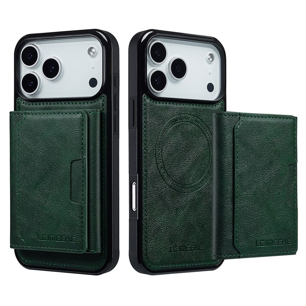LC.IMEEKE iPhone 17 Pro Max MagSafe skal with Wallet – grön