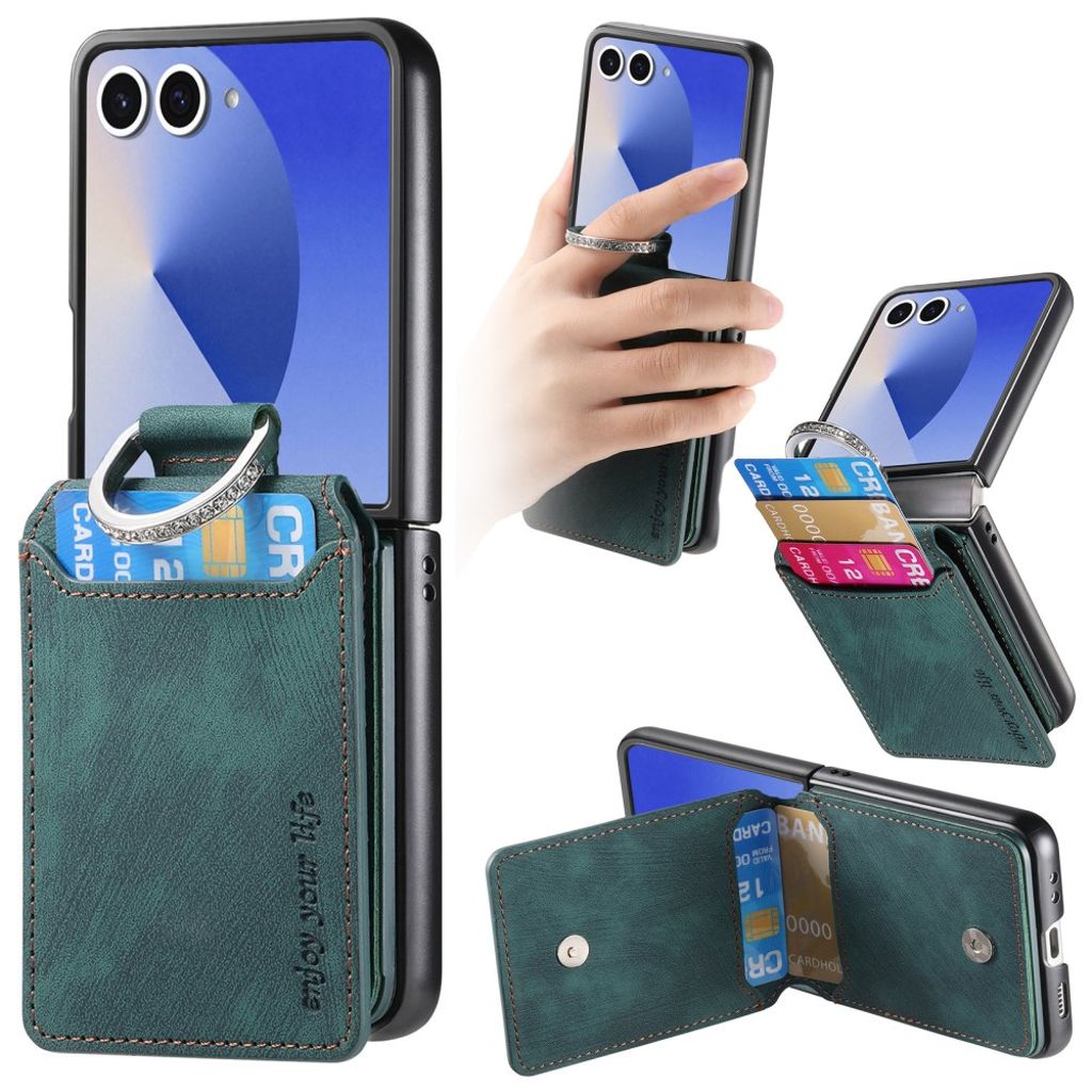 Samsung Galaxy Z Flip7 5G Case with Ring holder - Green