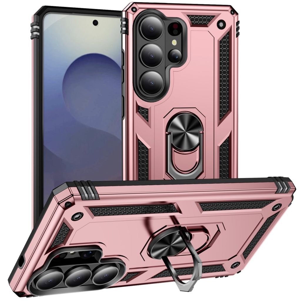 Samsung Galaxy S26 Ultra skal PC + TPU stöd – roséguld