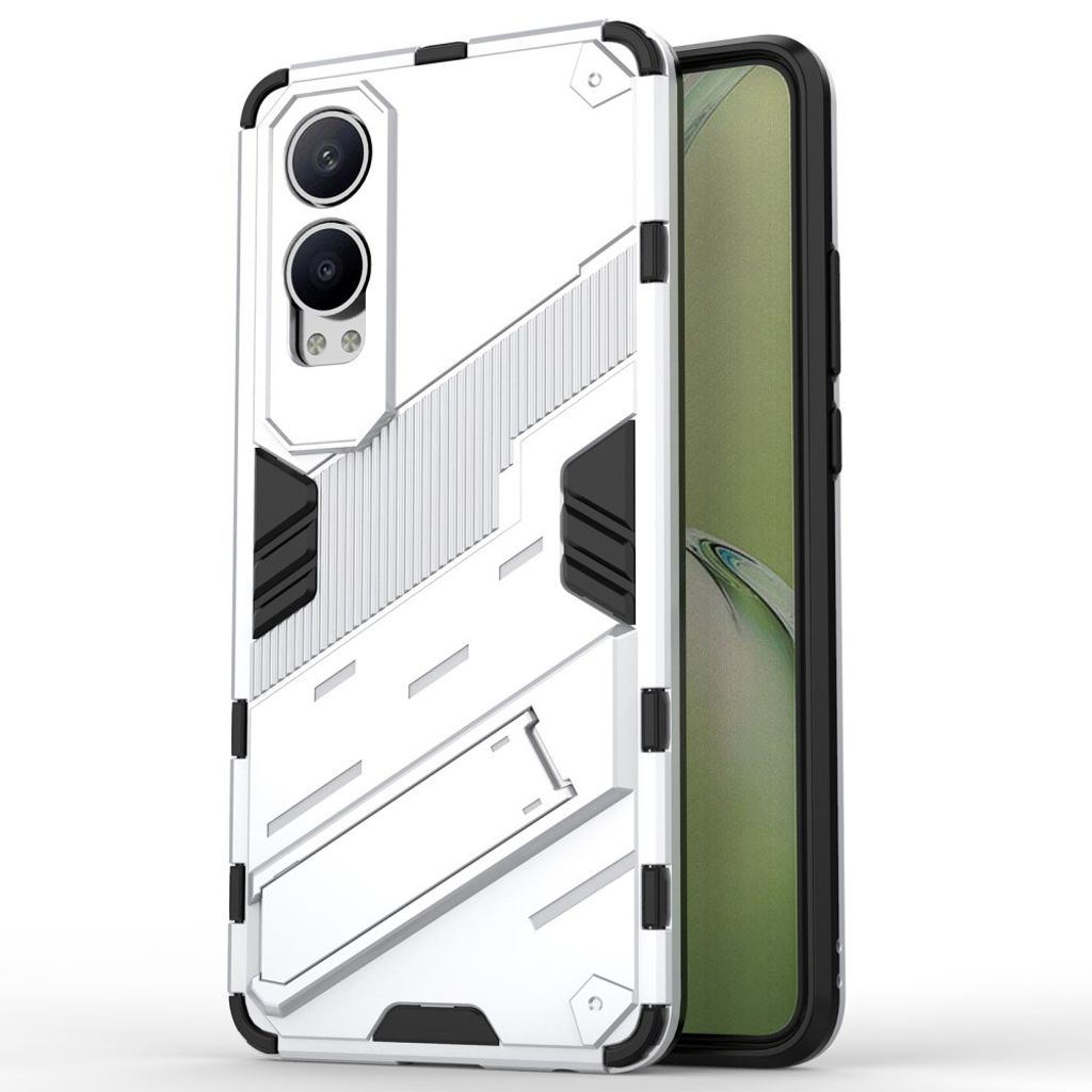 OnePlus Nord CE4 Lite 5G / Oppo K12x 5G skal with a stativ – vit