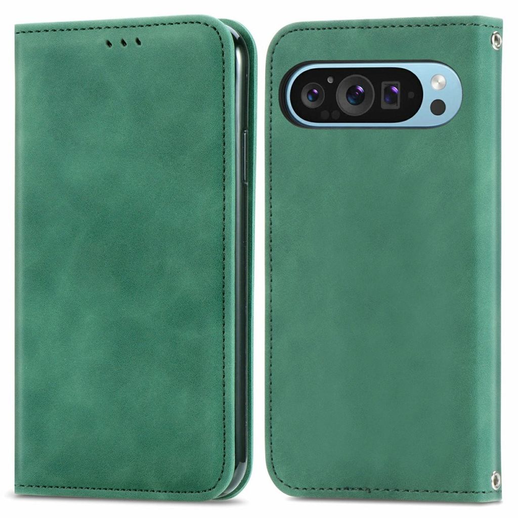 Google Pixel 10 Pro / 10 / 9 Pro / 9 plånboksfodral – grön