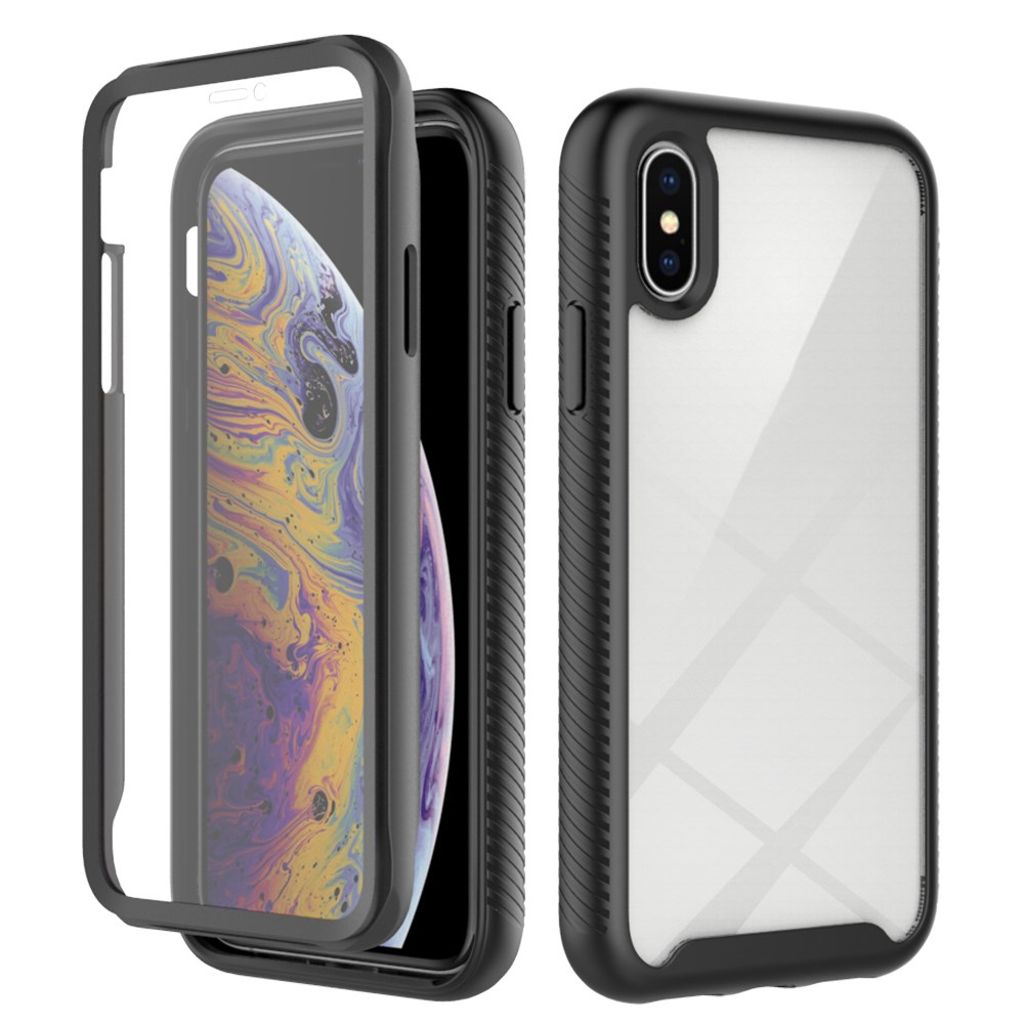 IPhone XS Max skal Anti-Drop Hybrid & skärmskydd – svart