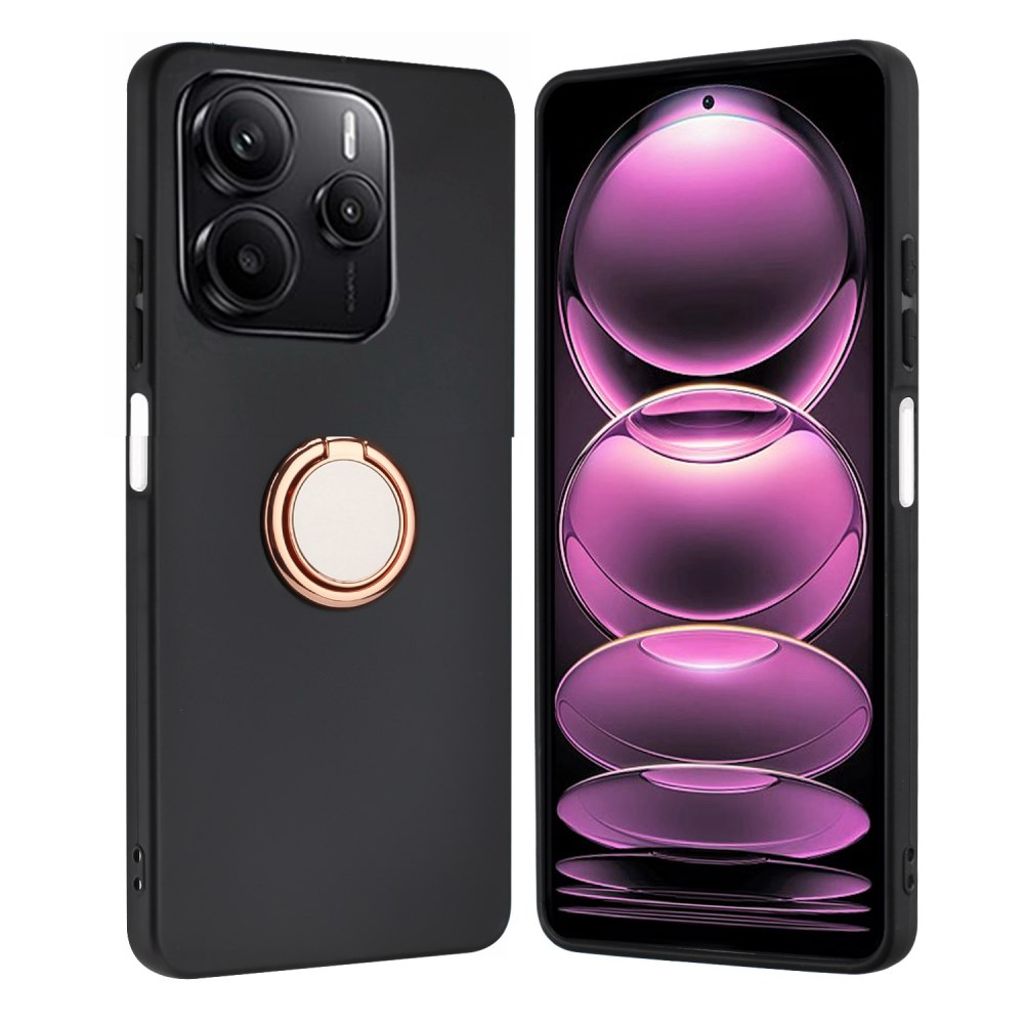 Xiaomi Redmi Note 14 4G skal with Ring holder - roséguld