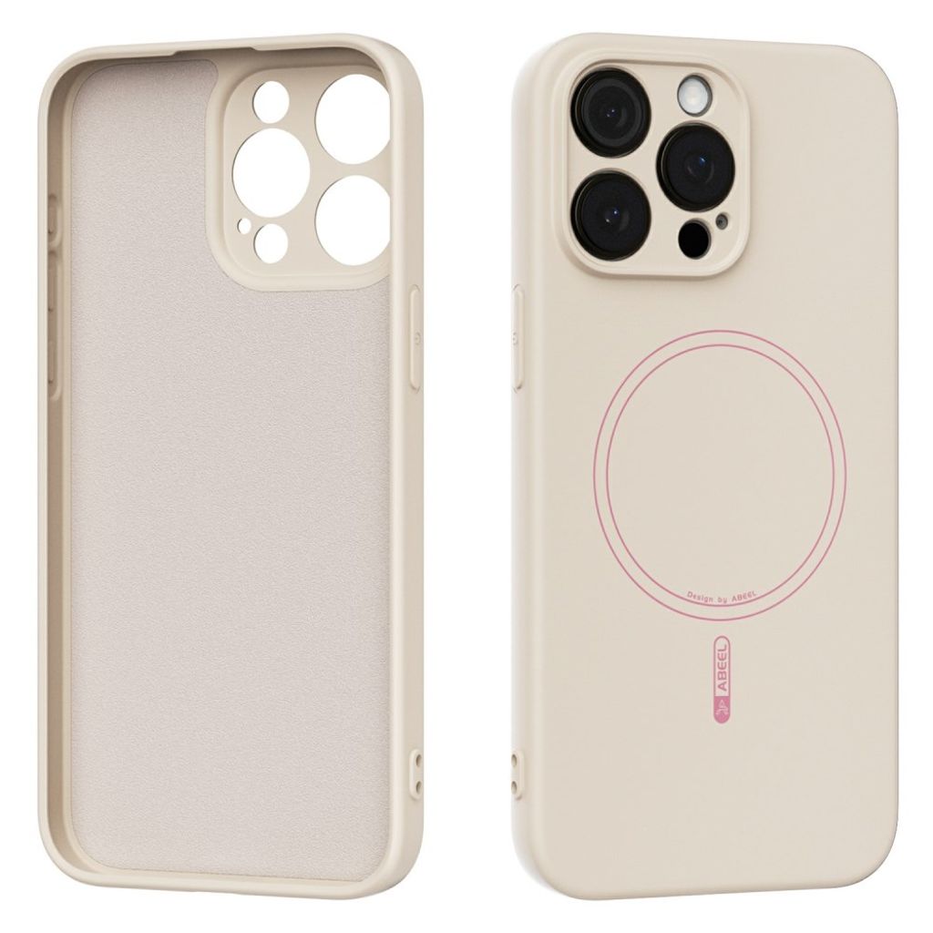 ABEEL iPhone 13 Pro Max skal MagSafe Liquid Silicone – Beige