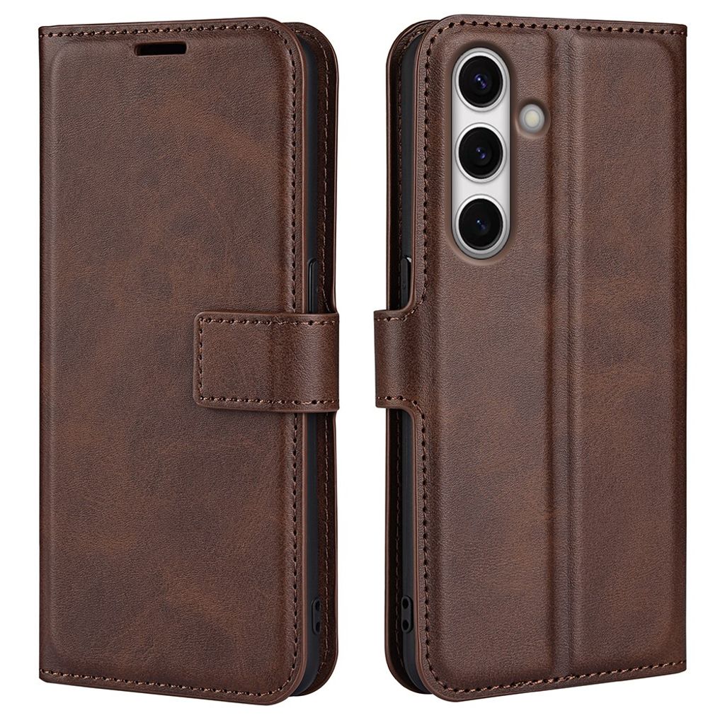 Samsung Galaxy S24 FE phone fodral with a stativ – brun