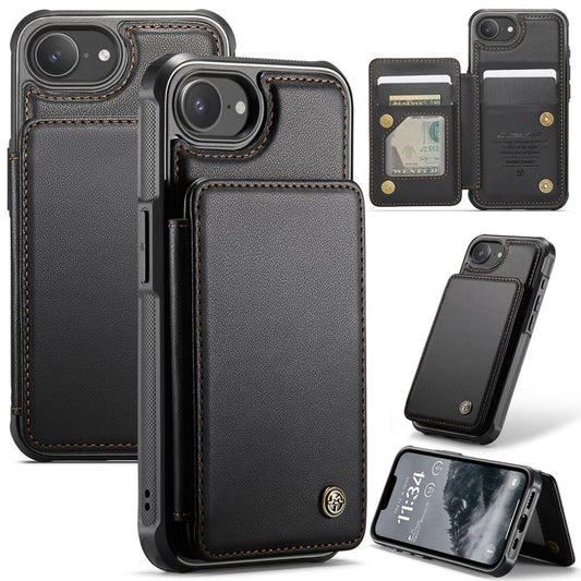 CASEME iPhone 17e/16e Wallet Case RFID Blocking - Black
