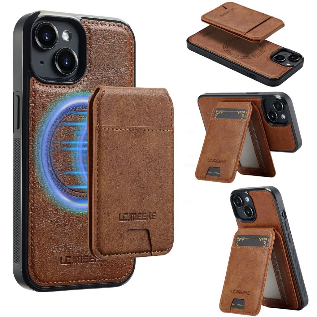 LC.IMEEKE iPhone 15 Plus skal with MagSafe – brun