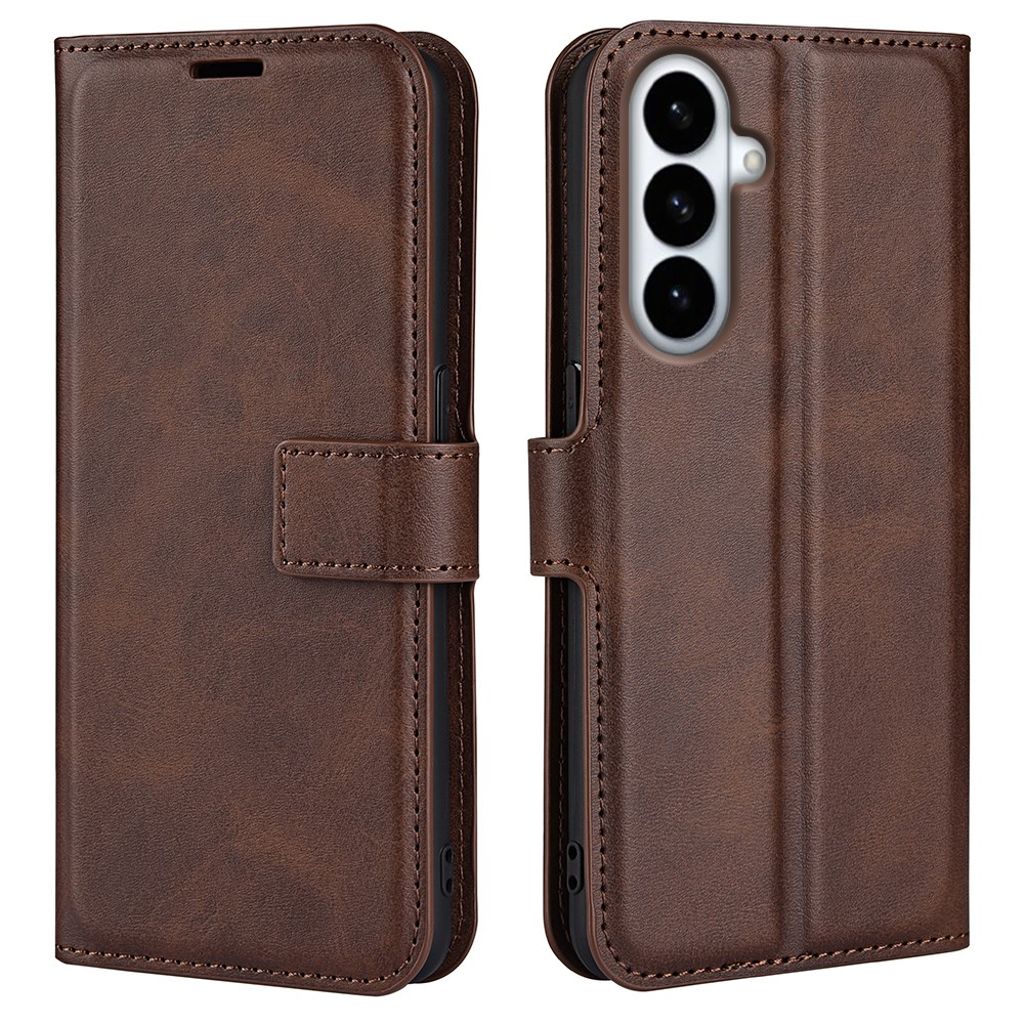 Samsung Galaxy S26 Plus plånboksfodral stativ – brun