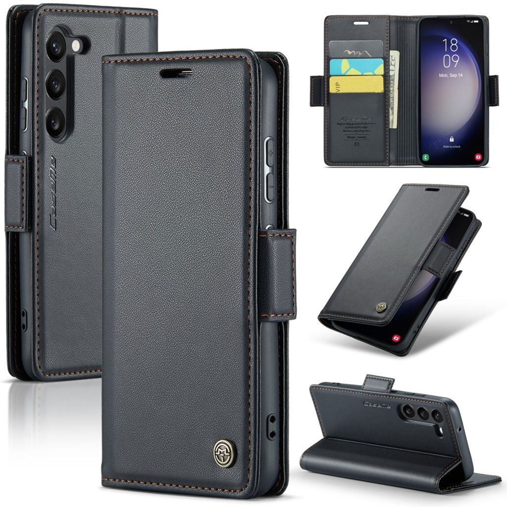 CASEME 013 Samsung Galaxy S24 plånboksfodral – Svart
