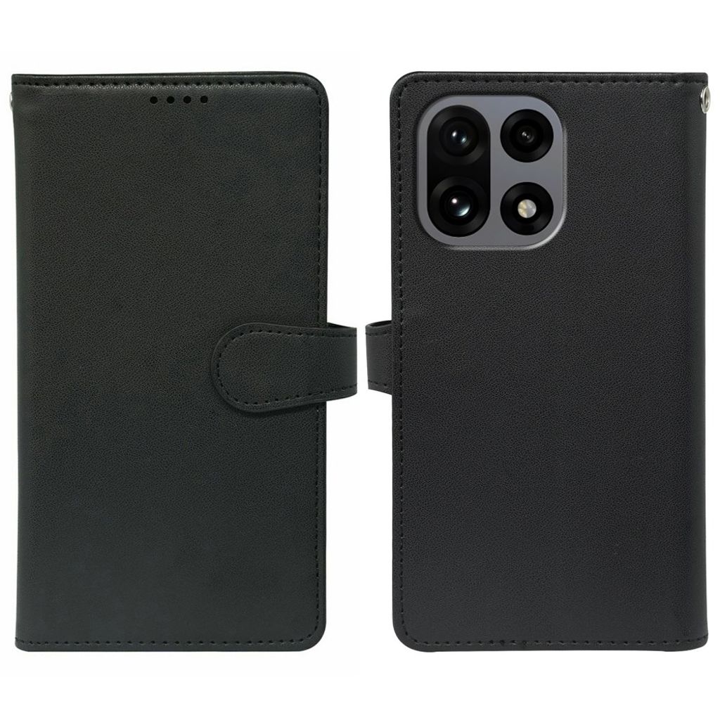 OnePlus 15 5G plånboksfodral 9 kortfack stativ PU Leather – svart