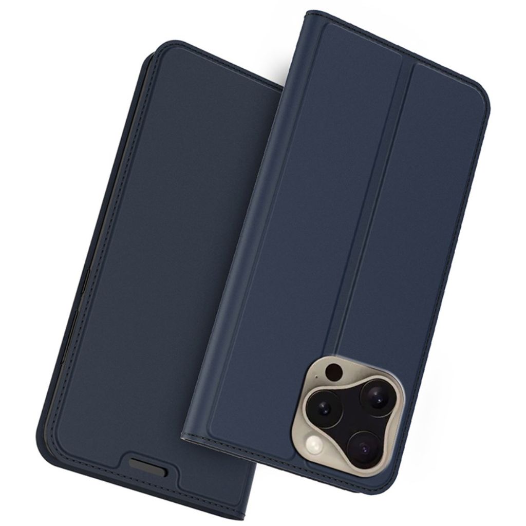 iPhone 16 Pro Cover with card slot and a stand - Blue