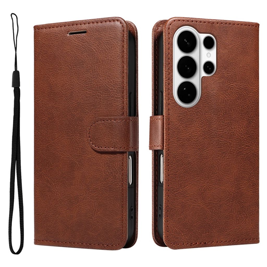 Samsung Galaxy S26 Ultra fodral with Carrying strap - brun