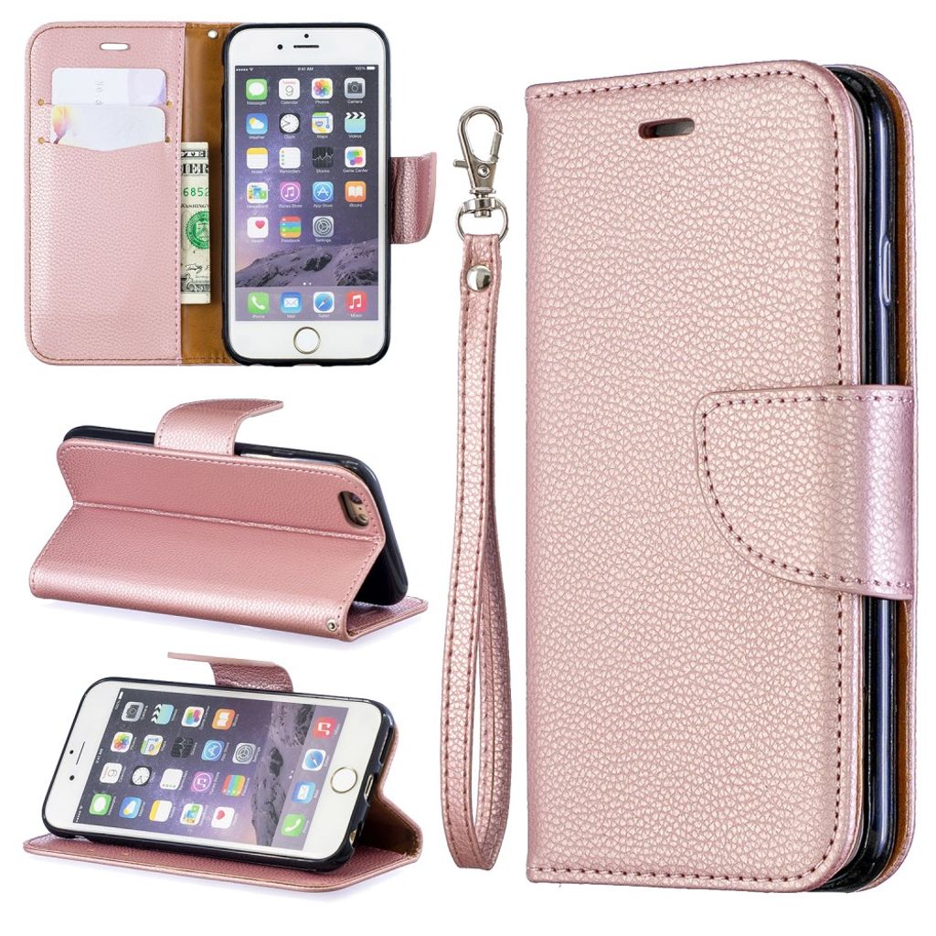 iPhone 6/6s Wallet Fodral with Card slots - Rose gold