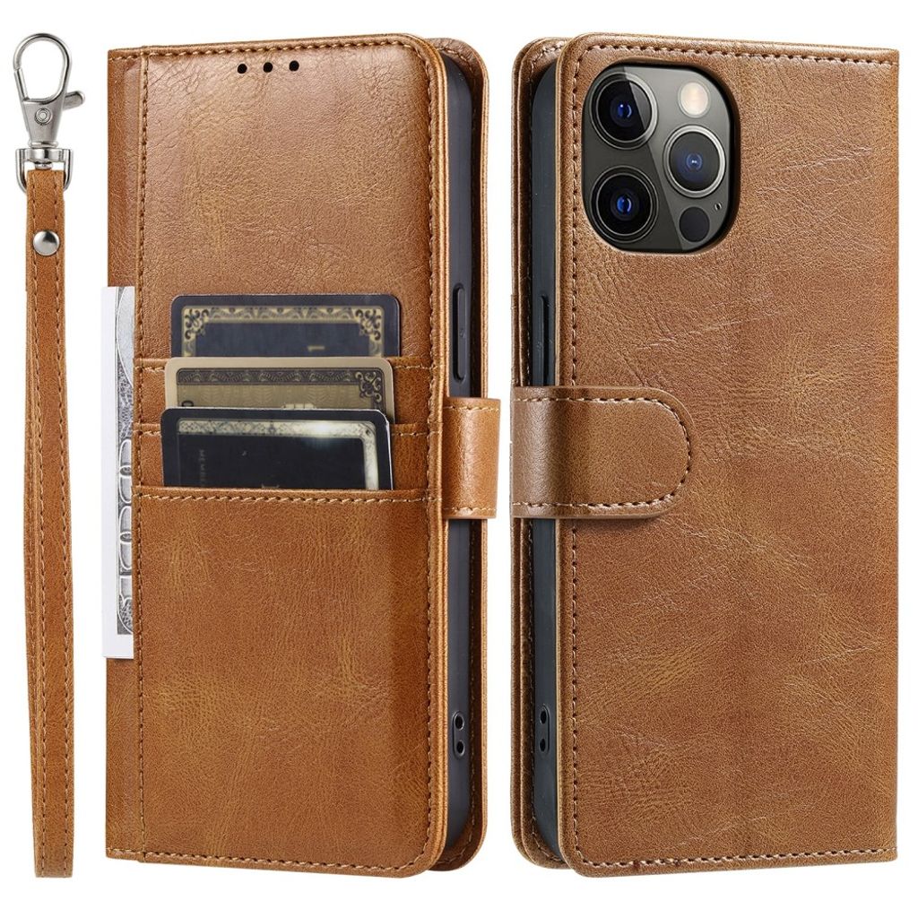 iPhone 12 Pro Max Cover with Card slots - Brown