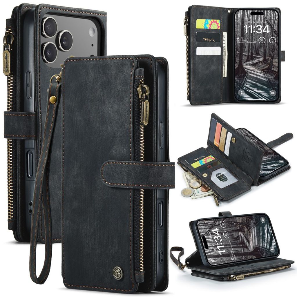 CASEME iPhone 17 Pro Max Cover with Stand - Black