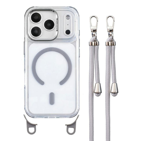 iPhone 17 Pro Max MagSafe Case with Lanyard - Transparent Grey