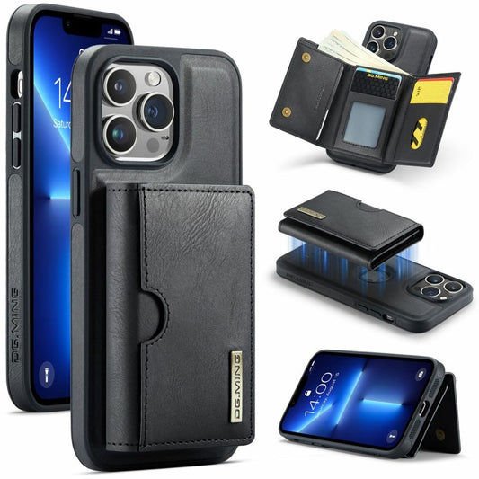 DG.MING M6 Series iPhone 13 Pro Wallet Case - Black