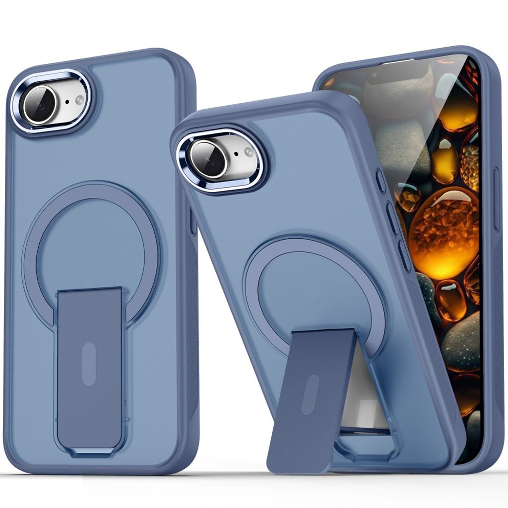 iPhone 17e/16e MagSafe Skal with Stand - Blue