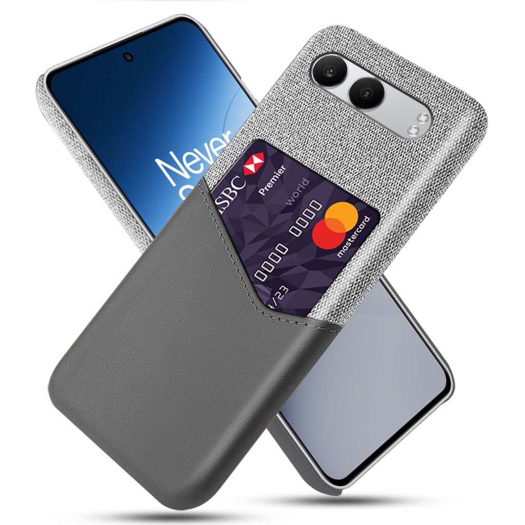OnePlus Nord 4 skal with kortfack – grå