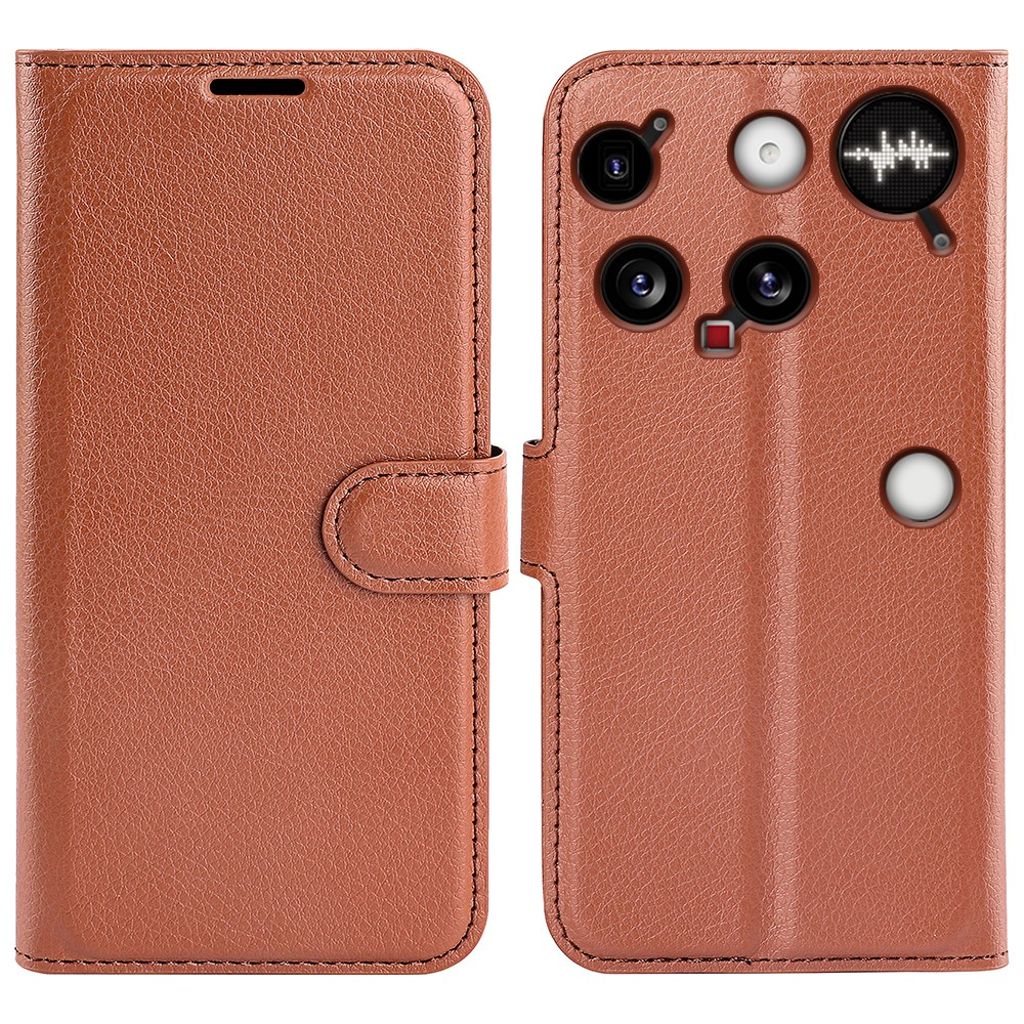 Nothing Phone (3) plånboksfodral – brun