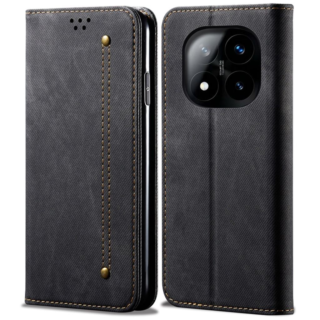 Xiaomi Redmi Note 14 Pro 5G Denim plånboksfodral – svart