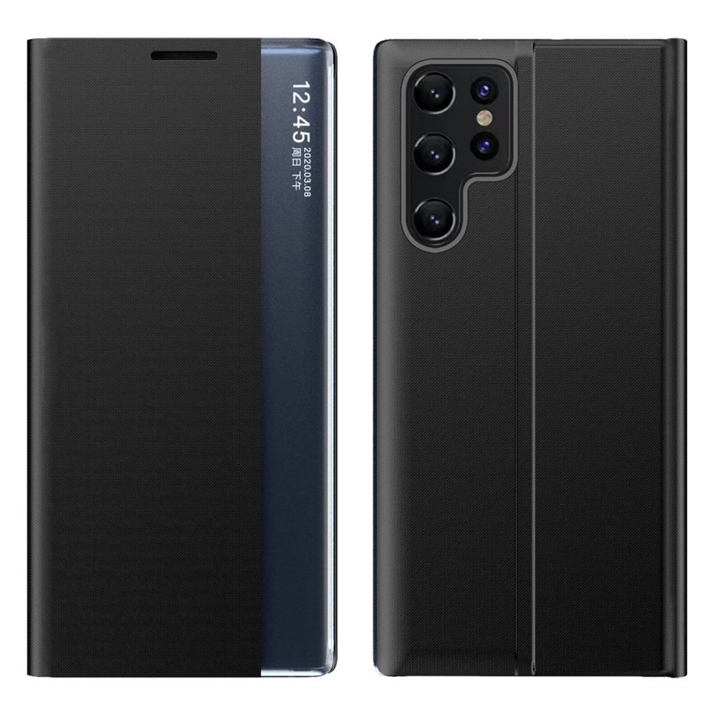 Samsung Galaxy S24 Ultra flip-fodral with stativ – svart